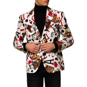 OppoSuits King of Clubs Cards Blazer