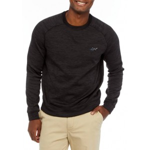 Greg Norman® Collection Long Sleeve Space Dye Fleece Crew Sweater 
