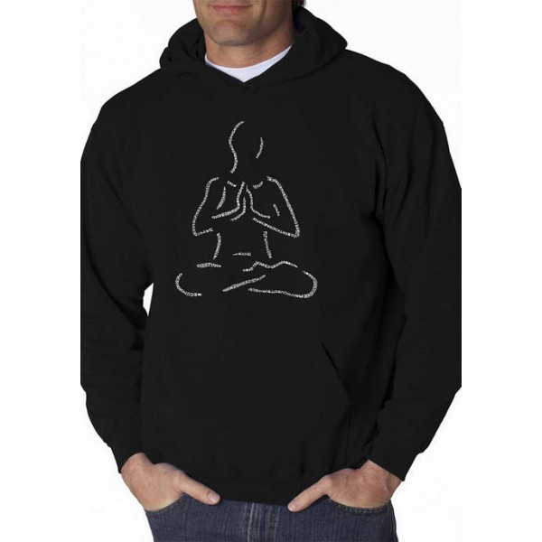 LA Pop Art Word Art Hooded Graphic Sweatshirt - Popular Yoga Poses
