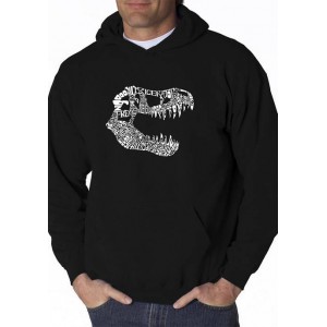LA Pop Art Word Art Hooded Graphic Sweatshirt - T-Rex 