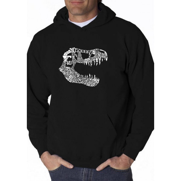 LA Pop Art Word Art Hooded Graphic Sweatshirt - T-Rex