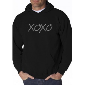 LA Pop Art Word Art Hooded Graphic Sweatshirt - XOXO 