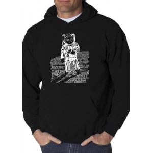 LA Pop Art Word Art Hooded Sweatshirt - Astronaut 