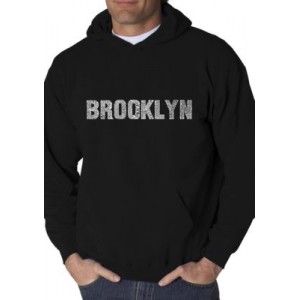 LA Pop Art Word Art Hooded Sweatshirt - Brooklyn Neighborhoods 