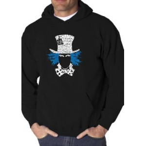 LA Pop Art Word Art Hooded Sweatshirt - The Mad Hatter 