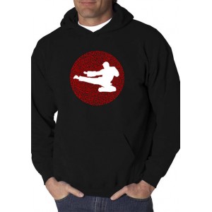 LA Pop Art Word Art Hooded Sweatshirt -Types of Martial Arts