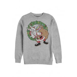 Looney Tunes™ Looney Tunes Santa Bugs Crew Fleece Graphic Sweater 