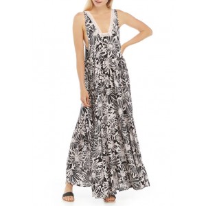 Free People Sleeveless Floral Tiered Maxi Dress 