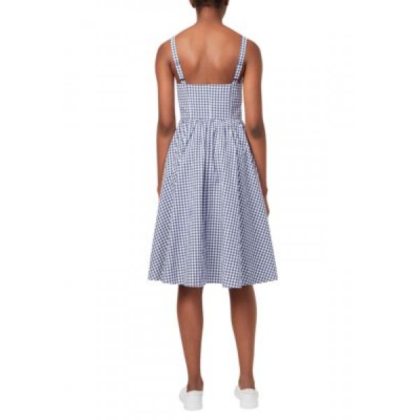 French Connection Lavande Gingham Tank Midi Dress