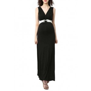 Kimi & Kai Maternity Scarlett Colorblock Maxi Dress 