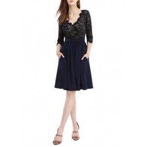 Kimi & Kai Women's Lace Fit and Flare Dress 