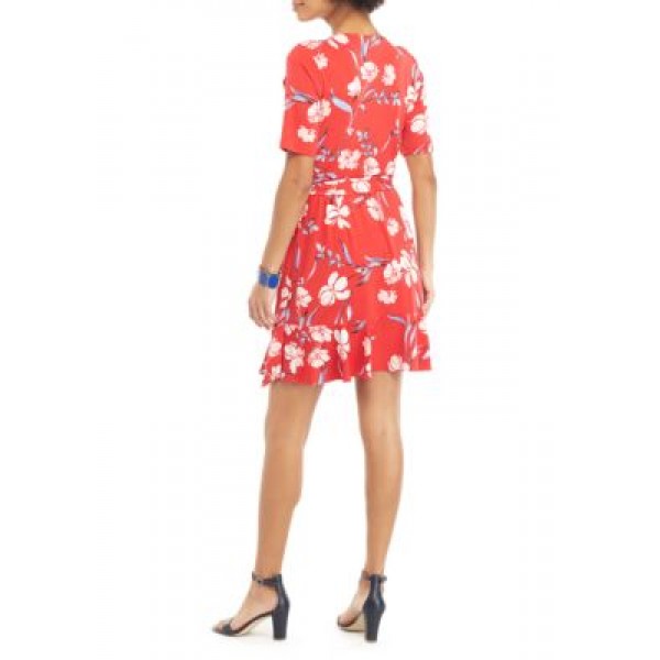 THE LIMITED Ruffle Surplice Dress with Tie
