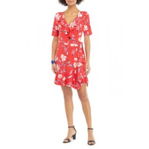 THE LIMITED Ruffle Surplice Dress with Tie 