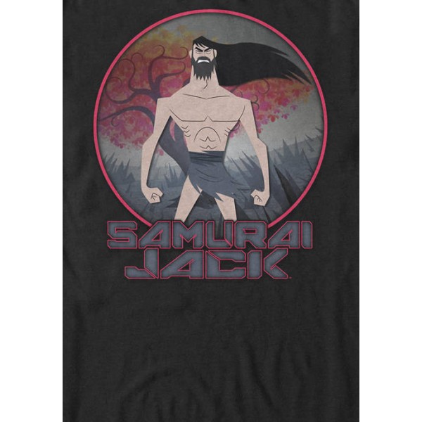 Cartoon Network Samurai Jack The Meditating Warrior Badge Short Sleeve Graphic T-Shirt