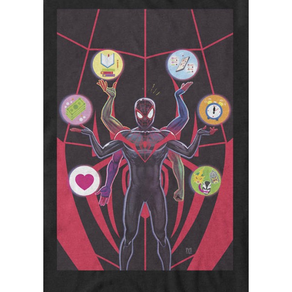 Comixology Miles Morales Spider Man Comic Cover Short Sleeve T-Shirt