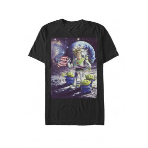 Disney® Pixar™ Toy Story Buzz and Aliens On The Moon Photo Short Sleeve T-Shirt 