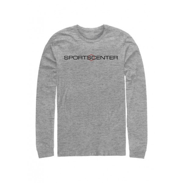 ESPN ESPN SportsCenter Horizontal Long Sleeve Crew Graphic T-Shirt
