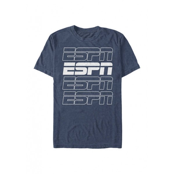 ESPN ESPN Stroke Stack Short Sleeve Crew Graphic T-Shirt