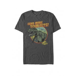 Jurassic Park T Rex Send More Tourists Short Sleeve Graphic T-Shirt 