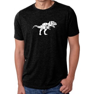 LA Pop Art Premium Blend Word Art Graphic T-Shirt - Tyrannosaurus Rex 