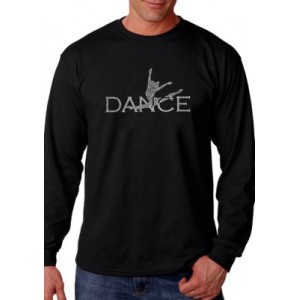 LA Pop Art Word Art Long Sleeve Graphic T-Shirt - Dancer 