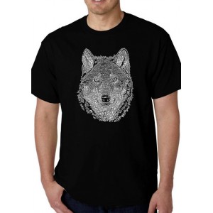 LA Pop Art Word Art T-Shirt - Wolf
