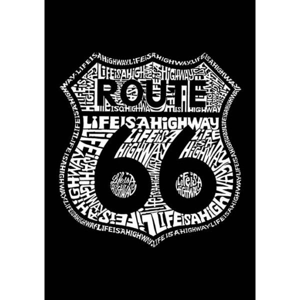 LA Pop Art Word Art Tank Top - Route 66 - Life is a Highway