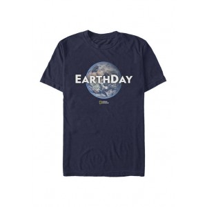 National Geographic EarthDay Over Globe Graphic Short Sleeve T-Shirt 