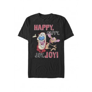 Nickelodeon™ Ren And Stimpy Happy Joy Crazy Eyes BFFs Short Sleeve T-Shirt 