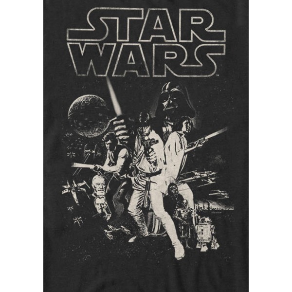 Star Wars® Classic Black and White Poster Short Sleeve T-Shirt