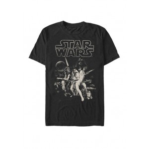 Star Wars® Classic Black and White Poster Short Sleeve T-Shirt 