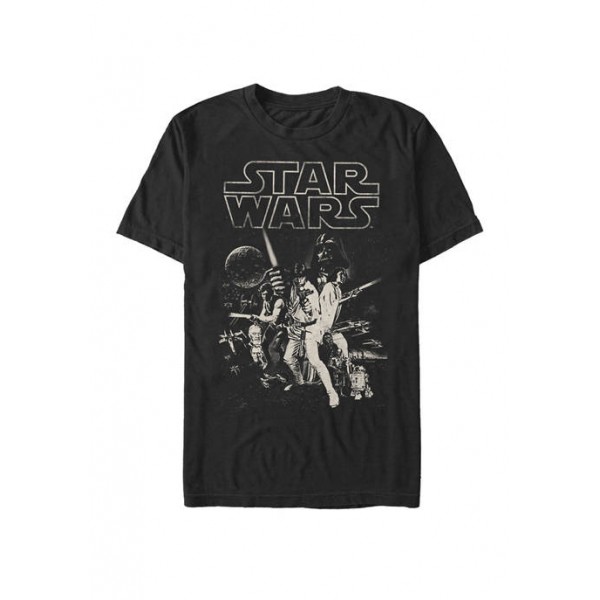 Star Wars® Classic Black and White Poster Short Sleeve T-Shirt