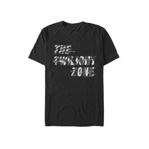 The Twilight Zone Black And White Title Glitch Short Sleeve T-Shirt 