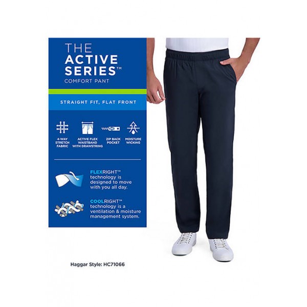 Haggar® Men's The Active Series™ Straight Fit Flat Front Comfort Pants