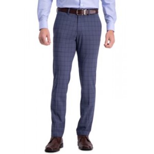 Kenneth Cole Reaction Stretch Bold Plaid Slim Fit Flat Front Dress Pants 