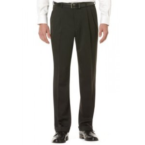 Perry Ellis® Classic-Fit Pleated Non-Iron Micro Melange Pants