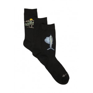 Columbia PFG Black Fish Crew Socks - Set of 3 
