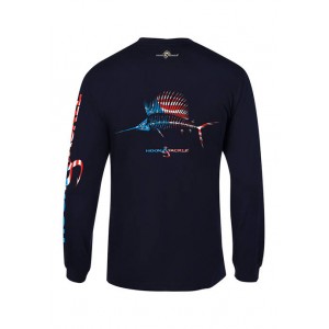 Hook & Tackle Men's American Sailfish Long Sleeve Performance T-Shirt 