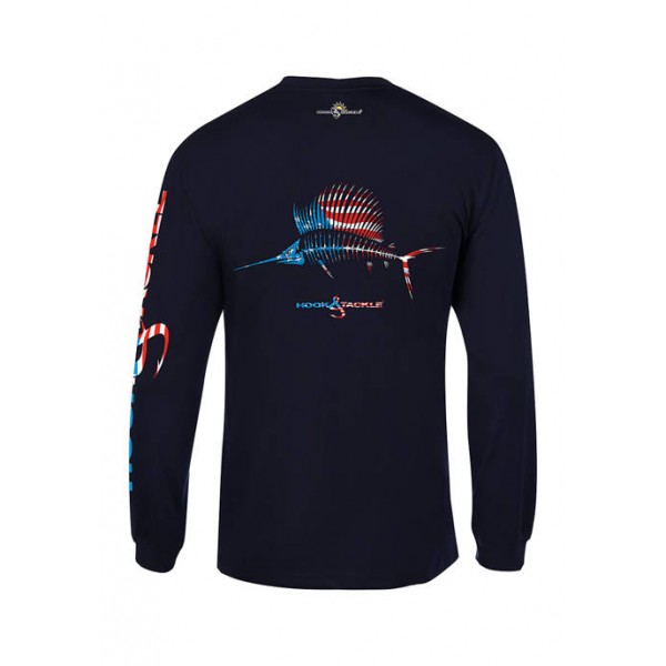 Hook & Tackle Men's American Sailfish Long Sleeve Performance T-Shirt