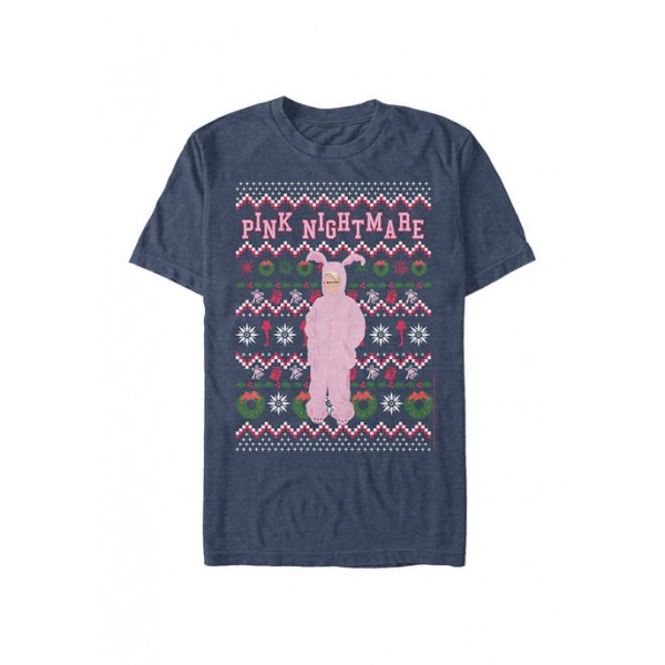 A Christmas Story A Christmas Story Pink Nightmare Ugly Sweater Graphic T-Shirt