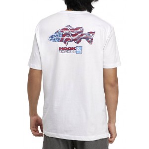 Hook & Tackle Men's Short Sleeve Americana Bass Graphic T-Shirt 