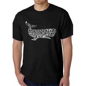 LA Pop Art Word Art Graphic T-Shirt - Humpback Whale 