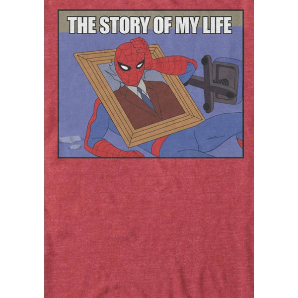 Spider Man The Story Of My Life Humor Portrait Short Sleeve T-Shirt