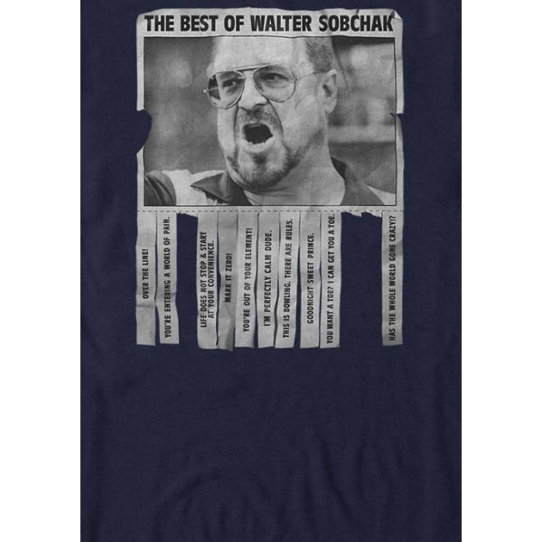 The Big Lebowski Walter Best Of Quotes Flyer Short Sleeve T-Shirt