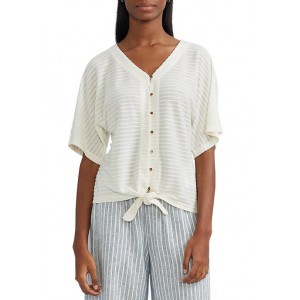 Chaps Tied Front Cotton Top 