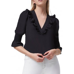 French Connection Crepe Light Ruffle Blouse 