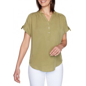 Ruby Rd Women's Must Haves I Short Sleeve Tencel® Twill Top