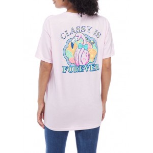 Benny & Belle Junior's Short Sleeve Classy is Forever Graphic T-Shirt