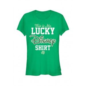 Disney Logo Junior's Licensed Disney Lucky Disney T-Shirt 