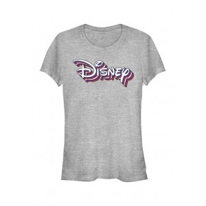 Disney Logo Junior's Licensed Disney Retro Rainbow T-Shirt 
